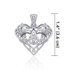 Wolf Love Pendant, Sterling