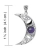Pendentif Celtic Moon & Gem, Améthyste