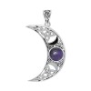 Pendentif Celtic Moon & Gem, Améthyste