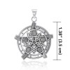 Pendentif Witchy Besom Pentacle, Sterling Pendentif Witchy Besom Pentacle, Sterling