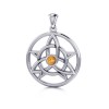 Le pendentif druide d’argent, ambre Le pendentif druide d’argent, ambre