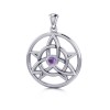 Le pendentif druide d’argent, améthyste Le pendentif druide d’argent, améthyste