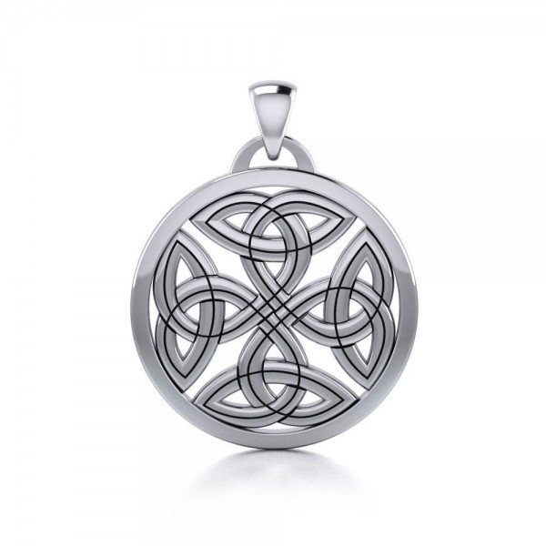 Celtic Quaternary Knot pendant, Sterling