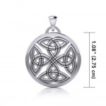 Celtic Quaternary Knot pendant, Sterling