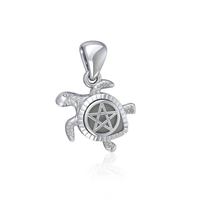 Pendentif Turtle & Pentacle, Sterling Pendentif Turtle & Pentacle, Sterling