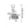 Pendentif Turtle & Pentacle, Sterling Pendentif Turtle & Pentacle, Sterling