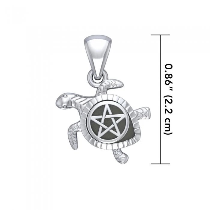 Pendentif Turtle & Pentacle, Sterling Pendentif Turtle & Pentacle, Sterling