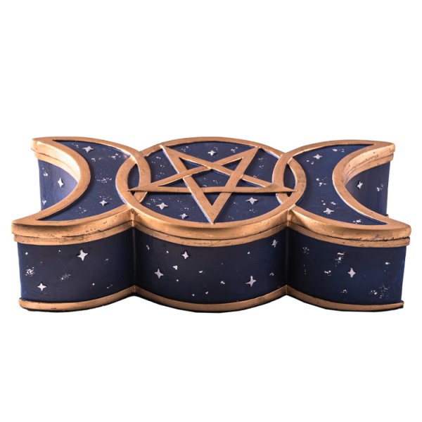 Triple Moon Pentacle Trinket Box