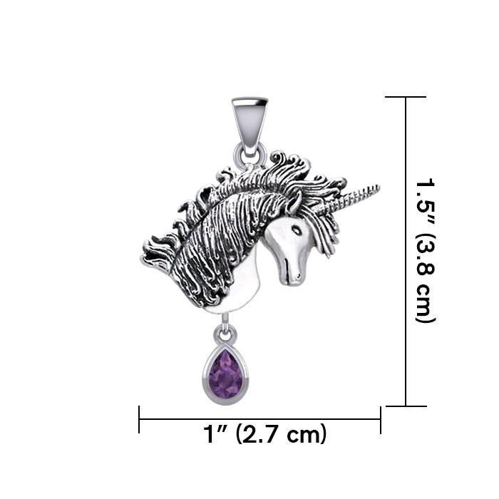 Pendentif Licorne, Améthyste Pendentif Licorne, Améthyste