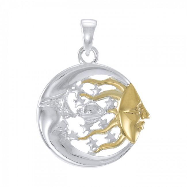 Pendentif Cosmic Magick, Sterling & Or