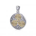 Celtic Golden Spiral Pendant