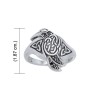 Celtic Raven Ring, Sterling