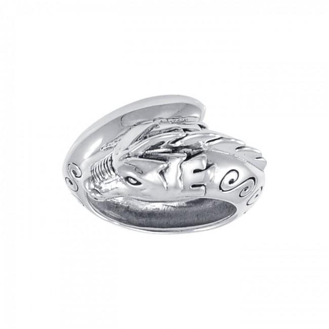 Dragon Ring, Viking Style, Sterling Dragon Ring, Viking Style, Sterling