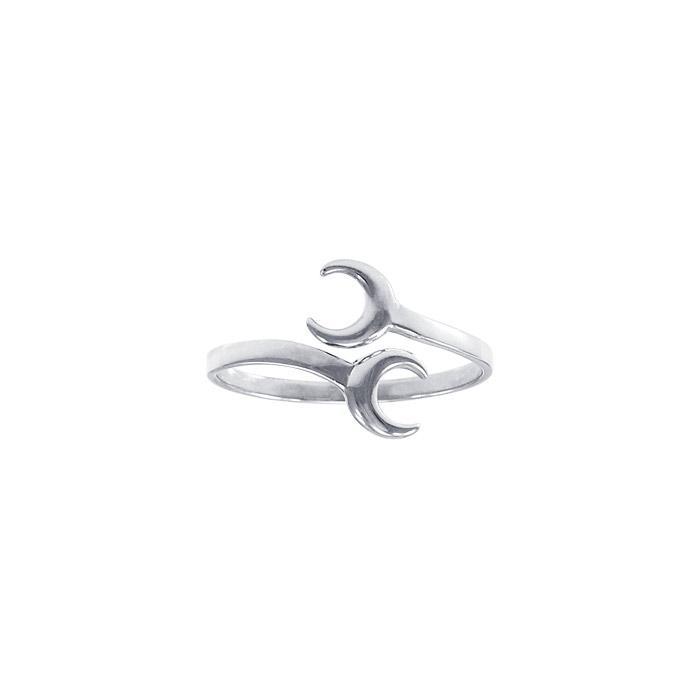 Anneau de lune double croissant, Sterling