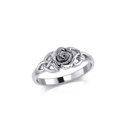 Celtic Trinity Rose Ring, Sterling