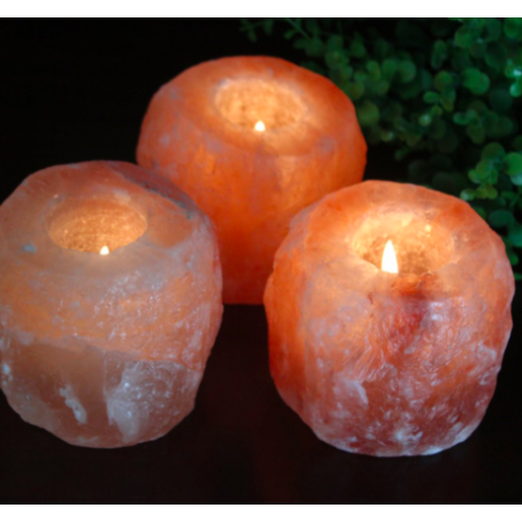 Himalayan Salt Candle Holder, Natural Himalayan Salt Candle Holder, Natural