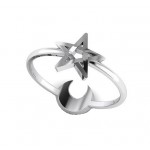 Lune & Star Flip Ring, Sterling