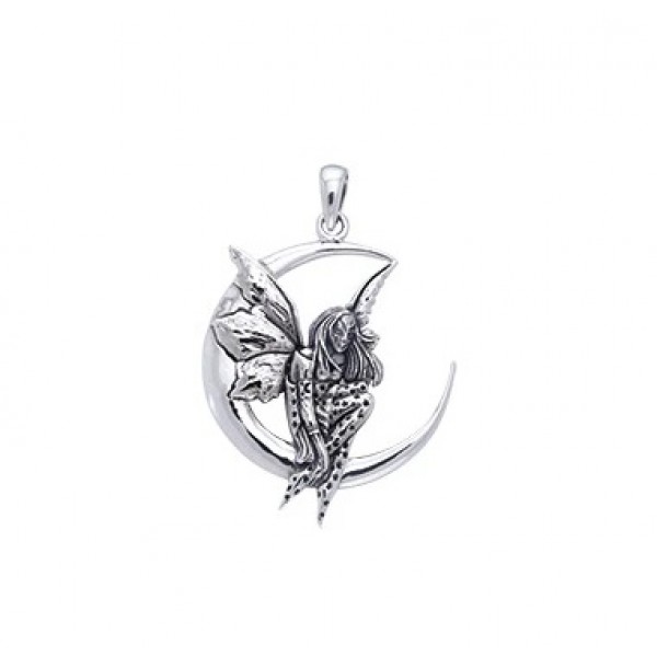 Fairy Moon Dream Silver Pendant