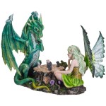 Fée et dragon jouant aux échecs