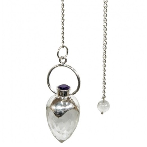 Pendule améthyste & quartz Pendule améthyste & quartz