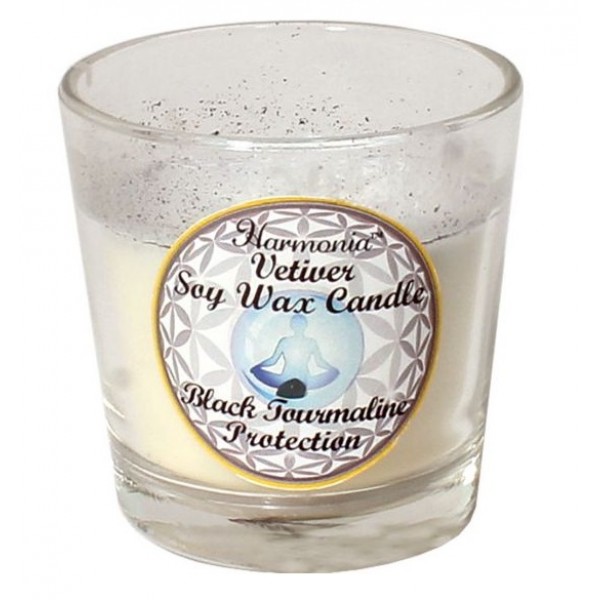 Soy Gem Candle: Tourmaline, Protection