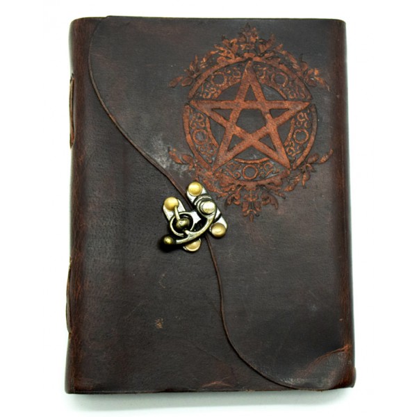 Pentacle Embossed Leather Journal