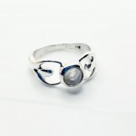 Goddess Moonstone Ring, Sterling