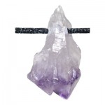Amethyst Crystal Drilled Pendant, Natural