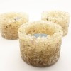 Support de bougie en pierre de copeaux de quartz Support de bougie en pierre de copeaux de quartz
