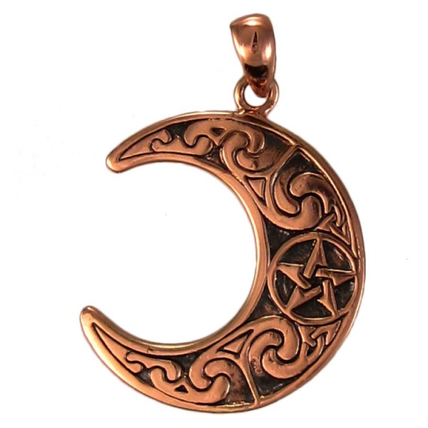 Copper Crescent Moon Pendant