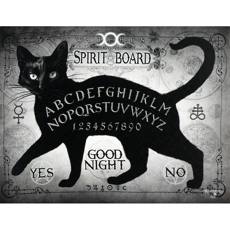 Impression d’art sur toile: Black Cat Spirit Board Impression d’art sur toile: Black Cat Spirit Board