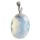 Faceted Oval Gem Pendant: Opalite
