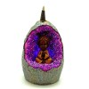 Brûleur d’encens à flux arrière en cristal Geode Buddha Brûleur d’encens à flux arrière en cristal Geode Buddha
