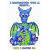 Dragon peluche bleu