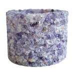 Chip Stone Candle Holder - Amethyst