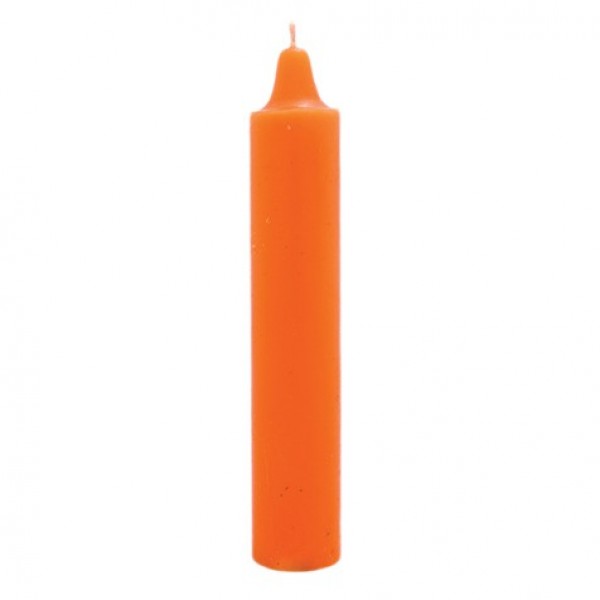 9 Orange Taper Candle
