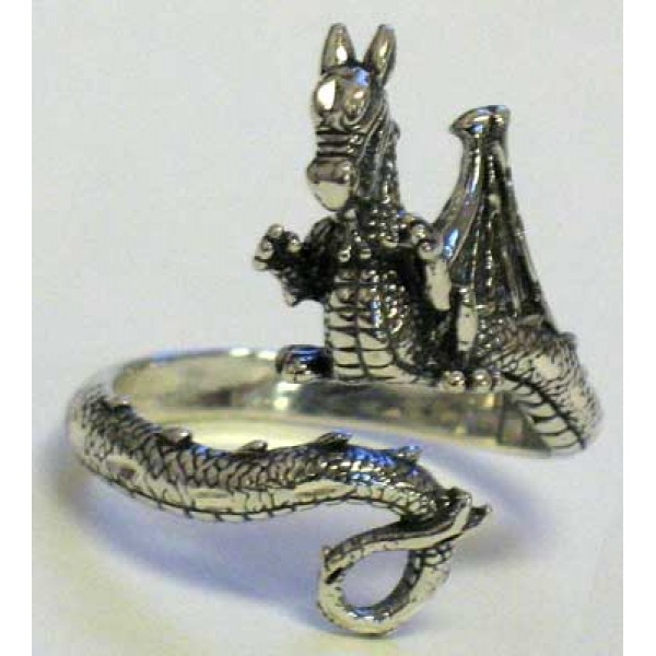 Dragon Ring, Ajustable, Sterling Silver