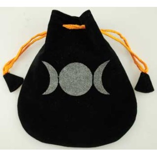 Pochette triple lune en velours Pochette triple lune en velours