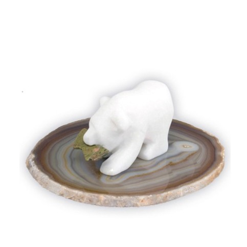 Spirit Bear On Agate Spirit Bear On Agate
