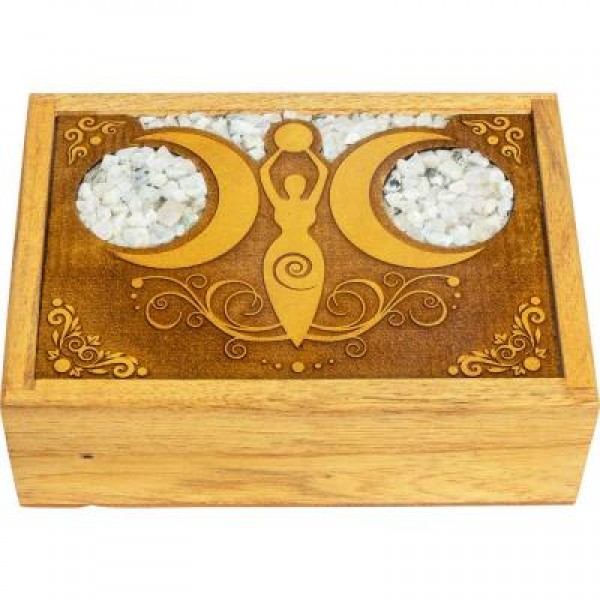 Crystal Inlay Box: Goddess Moonstone