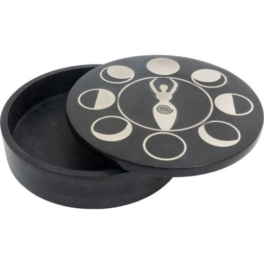 Soapstone Box: Moon Goddess Soapstone Box: Moon Goddess