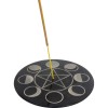 Brûleur d’encens en stéatite, pentacle de phase de lune Brûleur d’encens en stéatite, pentacle de phase de lune