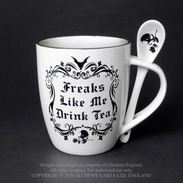 Mug & Spoon Set - Freaks Like Me Drink Tea