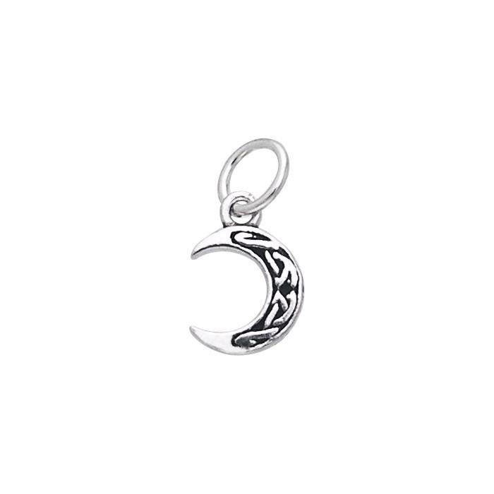 Celtic Moon Charm, Sterling