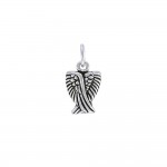 Double Angel Wing Charm, Sterling
