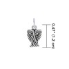 Double Angel Wing Charm, Sterling