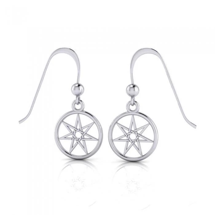 Elven Star Earrings, White Bronze Elven Star Earrings, White Bronze