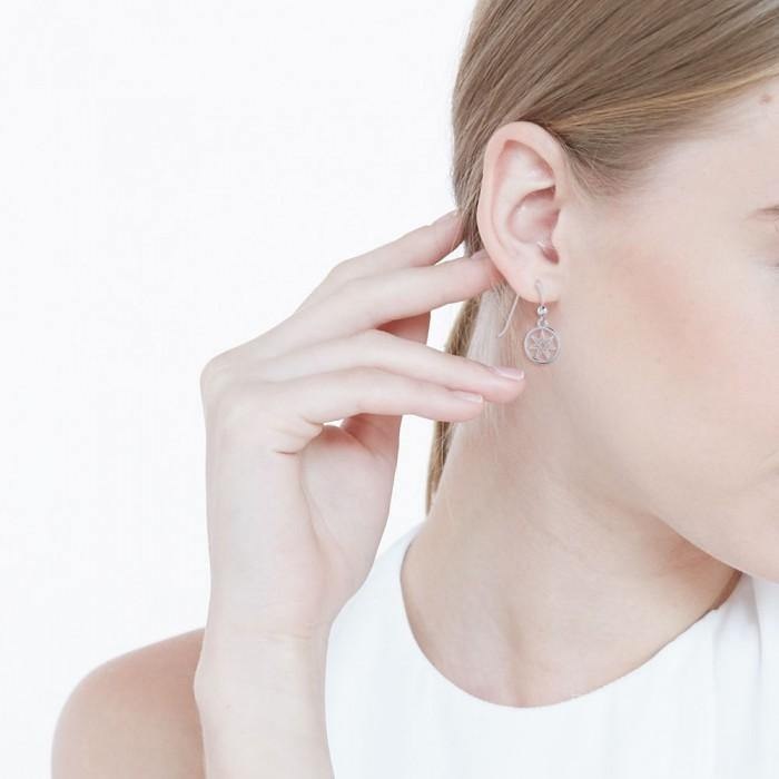 Elven Star Earrings, White Bronze Elven Star Earrings, White Bronze