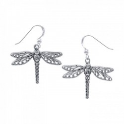 Dragonfly Earrings, Sterling