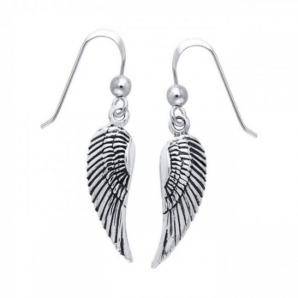 Angel Wing Earrings, Sterling